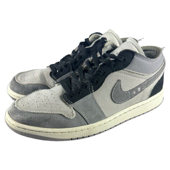 Nike Air Jordan 1 Low SE Craft Mens Size 9 Tech Grey Black Cement DZ4135 002 - Picture 2 of 11
